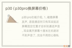 p30pro换屏幕价格 p30