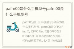 pafm00是什么手机型号pafm00是什么手机型号