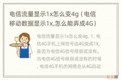 电信移动数据显示1x,怎么能弄成4G 电信流量显示1x怎么变4g