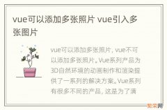 vue可以添加多张照片 vue引入多张图片