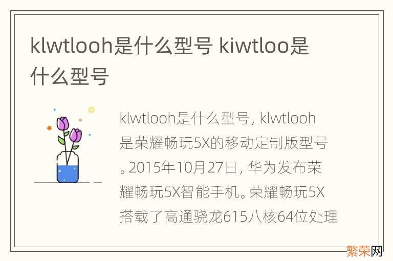 klwtlooh是什么型号 kiwtloo是什么型号