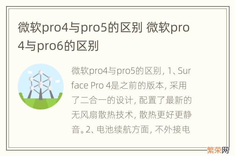 微软pro4与pro5的区别 微软pro4与pro6的区别