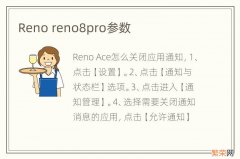 Reno reno8pro参数