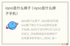 iqoo是什么牌子手机 iqoo是什么牌子