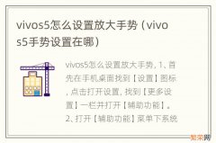 vivos5手势设置在哪 vivos5怎么设置放大手势