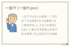 一加7t pro 一加7T