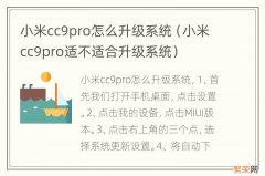 小米cc9pro适不适合升级系统 小米cc9pro怎么升级系统