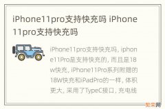 iPhone11pro支持快充吗 iPhone11pro支持快充吗