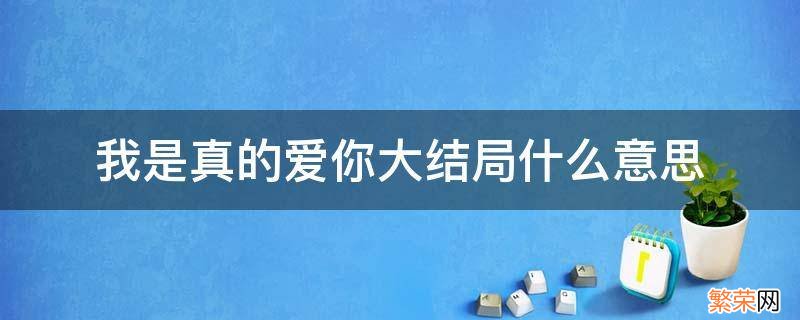 我是真的爱你大结局是什么意思 我是真的爱你大结局什么意思