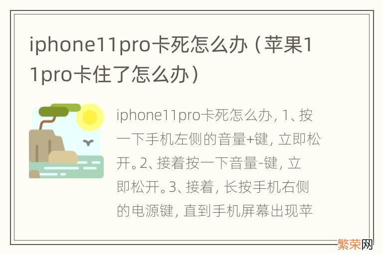 苹果11pro卡住了怎么办 iphone11pro卡死怎么办