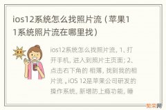 苹果11系统照片流在哪里找 ios12系统怎么找照片流