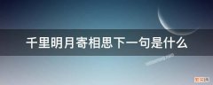 千里明月寄相思下一句是什么 千里明月寄相思的下一句