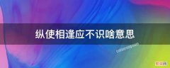 纵使相逢应不识 什么意思 纵使相逢应不识啥意思