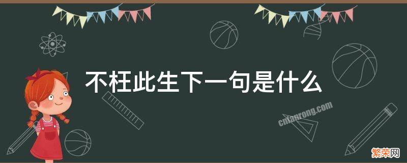 不枉此生下一句是什么? 不枉此生下一句是什么