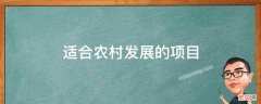 适合农村经济发展的项目 适合农村发展的项目