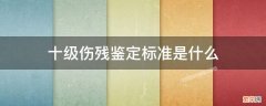 十级伤残鉴定包括哪些 十级伤残鉴定的标准是什么