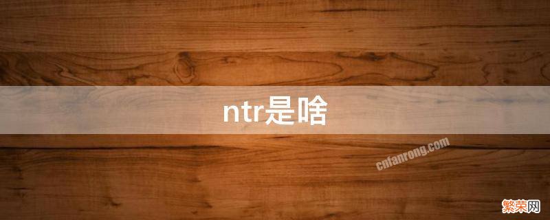 ntr是啥 ntr是啥梗