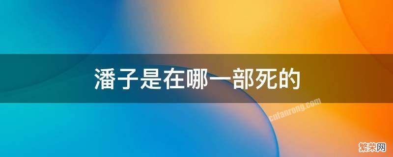 潘子是在哪一部死的 潘子在哪一部死了