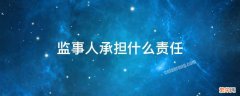 小规模纳税人监事人承担什么责任 监事人承担什么责任