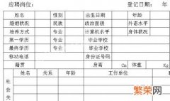 应聘登记表怎么填 应聘登记表怎么填写图片