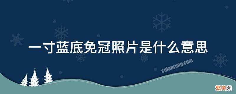 一寸蓝底免冠证件照什么意思 一寸蓝底免冠照片是什么意思