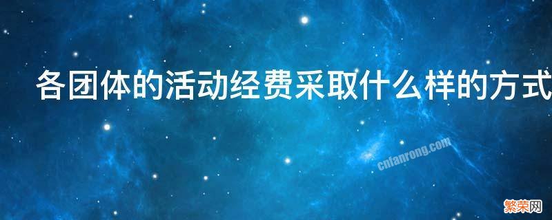 各团体的活动经费采取什么样的方式收取