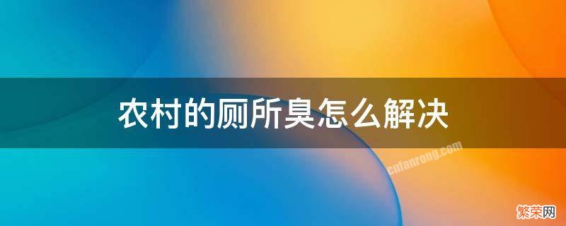 农村厕所臭味怎么解决方案 农村的厕所臭怎么解决