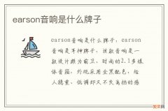 earson音响是什么牌子