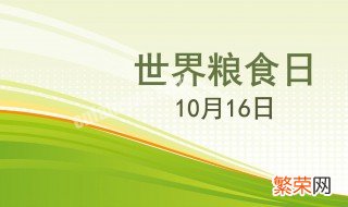 每年10月16日是什么节日