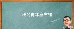 税务青年座右铭 税务青年座右铭加阐述