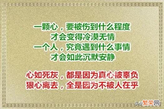 心伤透了是什么感觉？