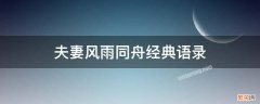 夫妻风雨同舟经典语录 夫妻间风雨同舟的话