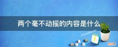 坚持两个毫不动摇的内容是什么 两个毫不动摇的内容是什么