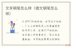 德文钢笔怎么样 文孚钢笔怎么样