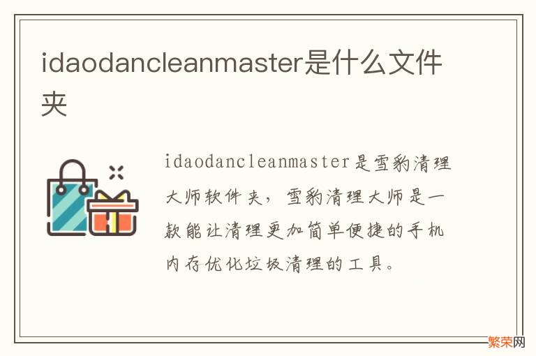 idaodancleanmaster是什么文件夹