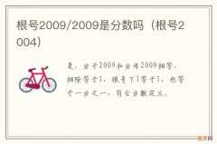 根号2004 根号2009/2009是分数吗