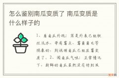 怎么鉴别南瓜变质了 南瓜变质是什么样子的