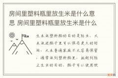 房间里塑料瓶里放生米是什么意思 房间里塑料瓶里放生米是什么意思啊