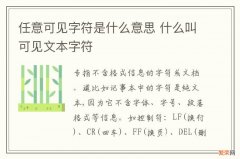 任意可见字符是什么意思 什么叫可见文本字符