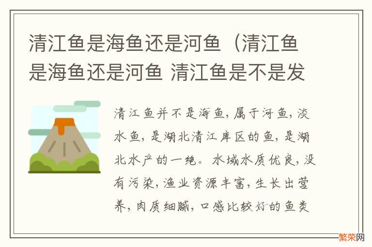 清江鱼是海鱼还是河鱼 清江鱼是不是发物 清江鱼是海鱼还是河鱼