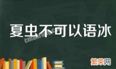 夏虫不可语冰是什么意思下一句是什么 夏虫不可语冰是什么意思