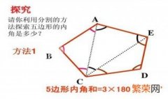 5边形内角和公式 五边形的内角和是多少公式