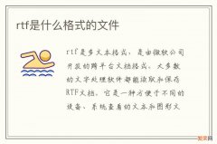 rtf是什么格式的文件