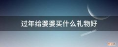 过年给婆婆买什么礼物好 过年了送婆婆什么礼物好