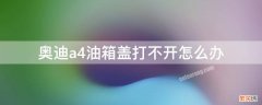 奥迪车油箱盖打不开怎么回事 奥迪a4油箱盖打不开怎么办