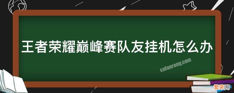 王者荣耀排位赛队友挂机怎么办 王者荣耀巅峰赛队友挂机怎么办