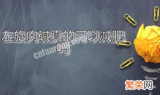 左旋肉碱胶囊真的可以减肥吗 左旋肉碱真的可以减肥吗