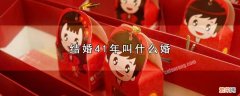 结婚41年属于哪种婚 结婚41年叫什么婚