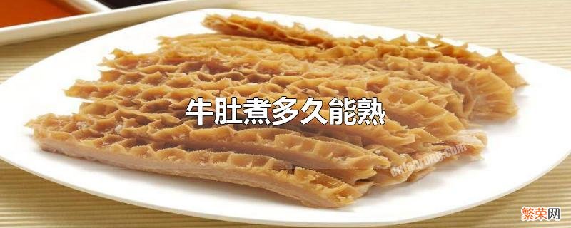 牛肚煮多久能熟