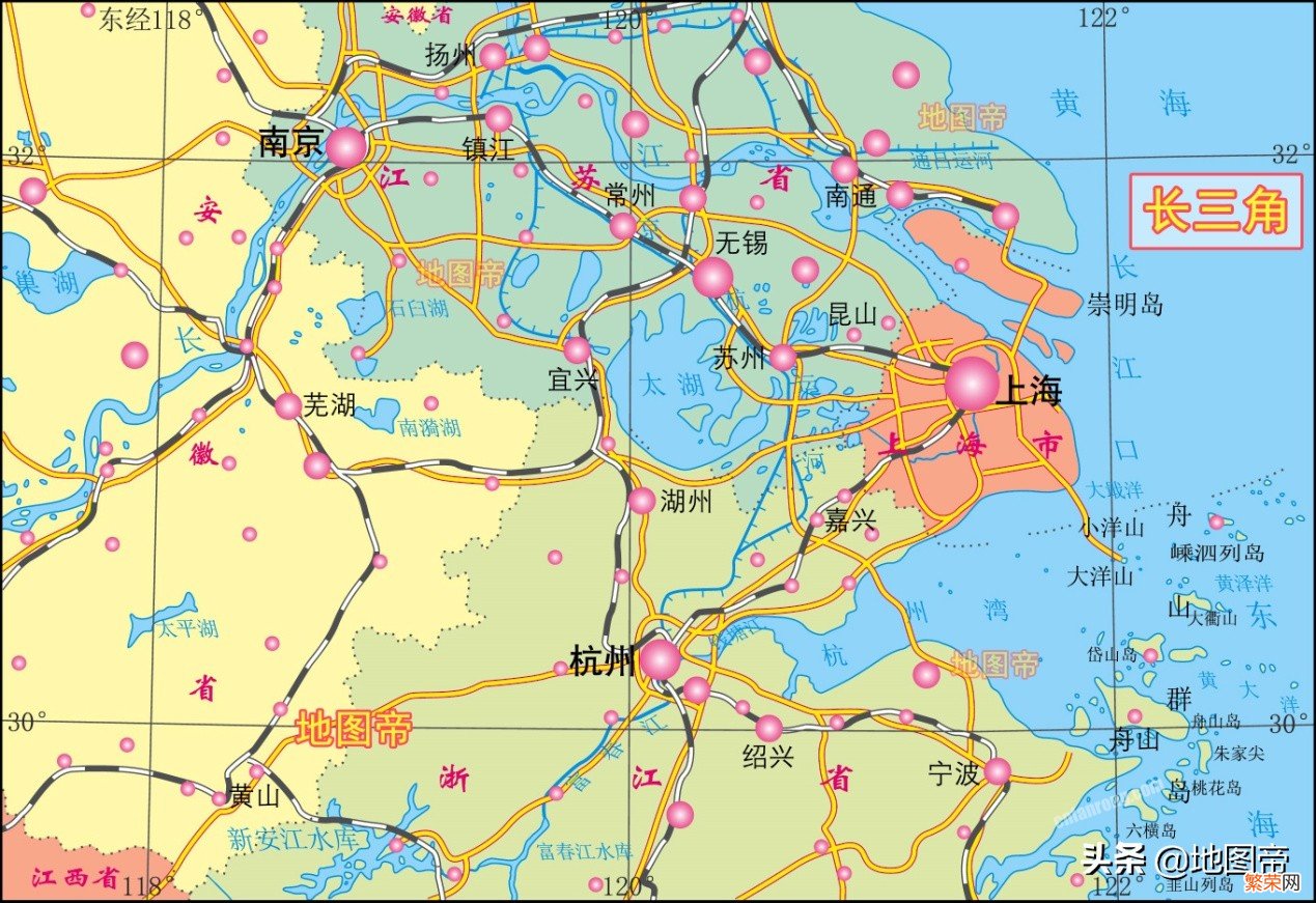 长三角是指哪几个城市地图【长三角以上海为龙头的多个都市圈】